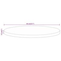 Tafelblad rond Ø 40x2,5 cm massief gerecycled hout - thumbnail