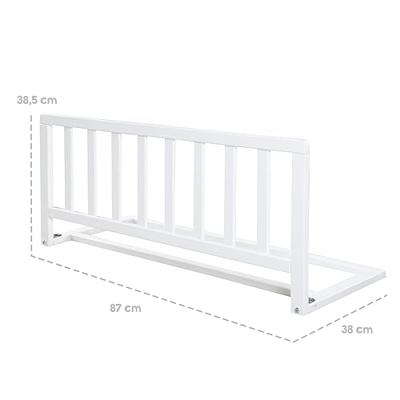 ROBA Houten Bedrail 90 cm - Veilige valbescherming voor baby's en kinderen - 18 maanden tot 5 jaar - Eenvoudige montage - Wit ROBA Houten Bedrail 90 cm - Veilige valbescherming voor baby's en kinderen - 18 maanden tot 5 jaar - Eenvoudige montage - Wit