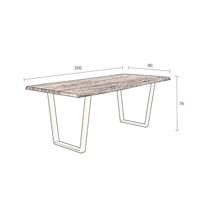 Dutchbone Eettafel 'Aka' 200 x 90cm - thumbnail