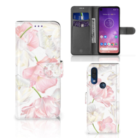 Motorola One Vision Hoesje Lovely Flowers - thumbnail
