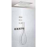 TRES Exclusive thermostatische inbouw regendouche met chromotherapie en rugmassage incl. handdouche 20725304 - thumbnail
