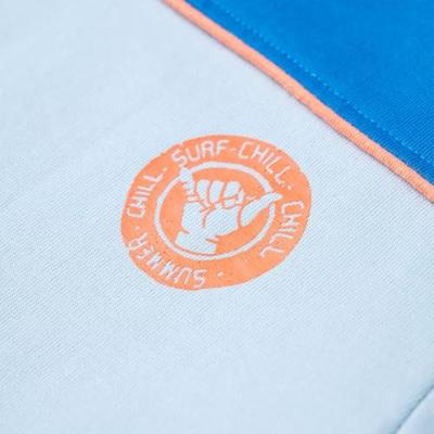 Kindertrui 92 felblauw en lichtblauw