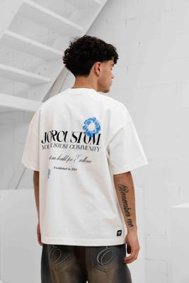 Jorcustom Flowers Loose Fit T-Shirt Heren Wit - Maat L - Kleur: Wit | Soccerfanshop