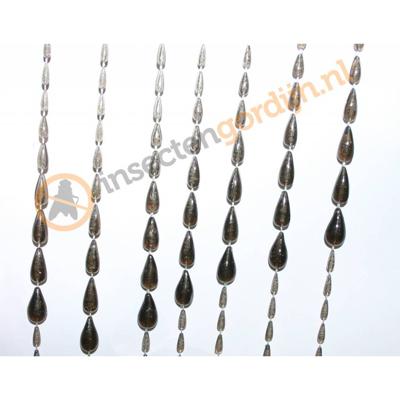 Vliegengordijn PVC kralen druppel zwart 90x200cm