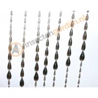 Vliegengordijn PVC kralen druppel zwart 90x200cm - thumbnail