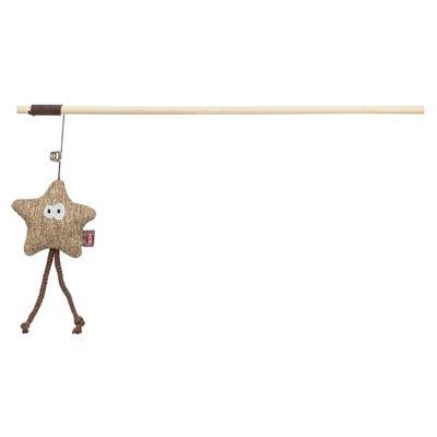 Trixie kattenhengel ster hout / pluche met kattenkruid / catnip Trixie kattenhengel ster hout / pluche met kattenkruid / catnip