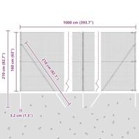 VidaXL Afrasteringspaal grijs 10 x 1,6 m (16 x 16 mm gaas) - thumbnail