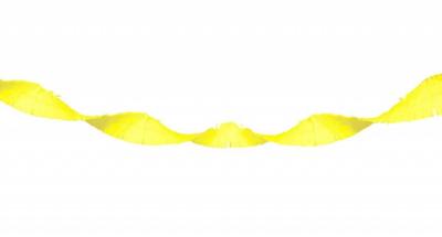 Neon gele Crepe Papier Slinger - 18 meter