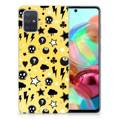 Silicone Back Case Samsung Galaxy A71 Punk Geel Silicone Back Case Samsung Galaxy A71 Punk Geel