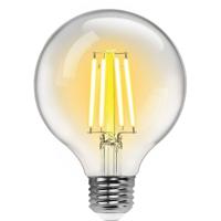 LED Lamp - Smart LED - Aigi Rixona - Bulb G95 - 6W - E27 Fitting - Slimme LED - Wifi LED + Bluetooth - Aanpasbare Kleur - Transparant Helder - Glas - thumbnail
