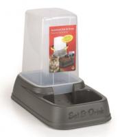 Eet-en drinkautomaat voor honden 3.7L antraciet - thumbnail
