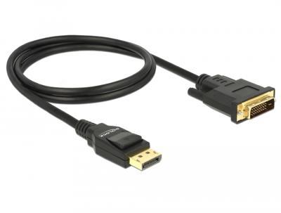 DeLOCK 85312 1m DisplayPort DVI-D Zwart video kabel adapter DeLOCK 85312 1m DisplayPort DVI-D Zwart video kabel adapter