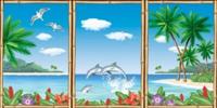 Amscan Wanddecoratie drieluik poster tropical 85 cm set van 3 | 24 stuks - thumbnail