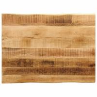 Tafelblad met natuurlijke rand 70x60x3,8 cm massief mangohout - thumbnail