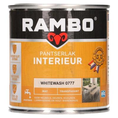 Rambo Pantserlak Interieur Transparant Mat - Whitewash