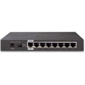 PLANET Managed Desktop Switch 8-Port 10/100/1000Mbps + 2-Port 100/1000X SFP Port 8 ondersteunt PoE In