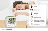 TFA Dostmann 60.2528.02 Wekker Zendergestuurd Wit, Groen Alarmtijden 2 - thumbnail