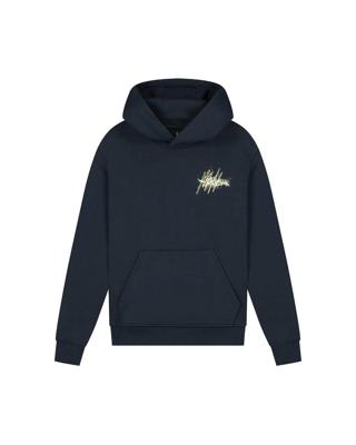 Malelions Splash Hoodie Kids Donkerblauw/Geel - Maat 140 - Kleur: Donkerblauw | Soccerfanshop