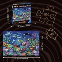 Ravensburger houten puzzel onder de zee, 500st. - thumbnail