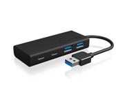 ICY BOX IB-HUB1426-U3, USB 3.2 Gen 1 Hub Type-A zu 2x Type-C® u. 2x Type-A USB Anschl. 60493 USB-hub 4 poorten USB-A USB 3.0 5 GBit/s Via PC bedienbaar Zwart - thumbnail