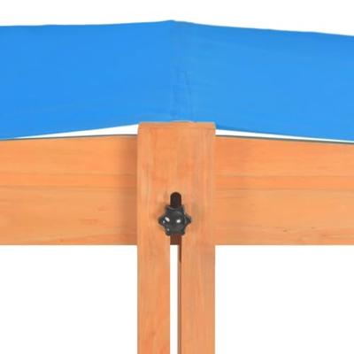 VidaXL Zandbak met verstelbaar dak 115x115x115 cm vurenhout