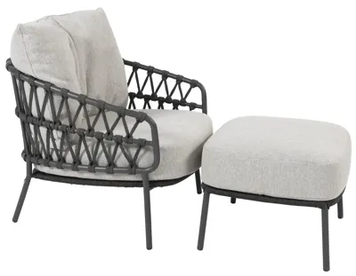 Calpi loungestoel met voetenbank