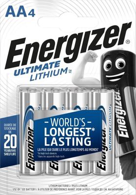 Lithium AA batterijen Energizer Ultimate L91 (4 stuks)