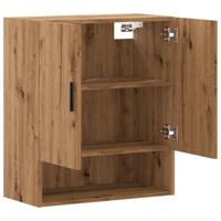 Wandkast 60x31x70 cm bewerkt hout artisanaal eikenkleur - thumbnail