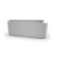 Ligbad Back To Wall Plieger Kansas Asymmetrisch Rechts 155 cm Glanzend Wit - thumbnail