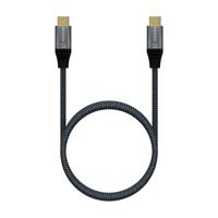 AISENS A107-0670 USB-3.2-kabel Gen2x2, 20 Gbit/s, 5A, 100W, E-merk, type USB-C/M, grijs, 0,6 m - thumbnail