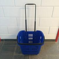 Winkelmand 34L Shop&Roll blauw - thumbnail