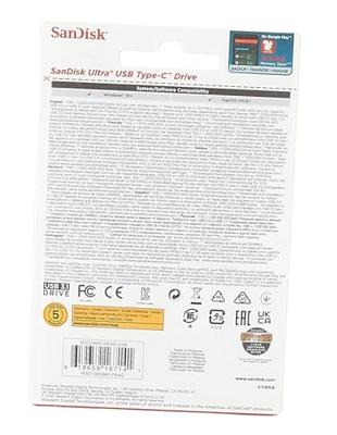 SanDisk Ultra USB-C Flash Drive USB-stick 64 GB SDCZ460-064G-G46 USB-A 3.2 Gen 1