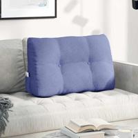 VidaXL Rugkussen jeans blauw 80 x 24 x 50 cm stof - thumbnail
