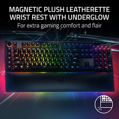Razer blackwidow v4 pro, gaming toetsenbord (zwart, us lay-out, yellow, rgb leds, doubleshot abs)