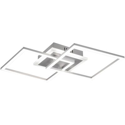 LED Plafondlamp Vierkant Dimbaar 25W 3000K - Mat Titaan Aluminium