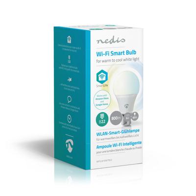 Nedis WIFILW10WTB22 Wi-fi Slimme Led-lamp Warm- Tot Koud-wit B22 - thumbnail