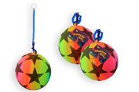 Bal rainbow star met elastiek Ø21cm - thumbnail