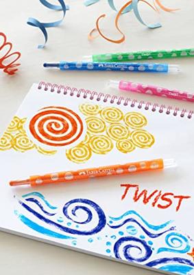 Faber Castell FC-120003 Waskrijt Faber-Castell Draaibaar 12 Stuks