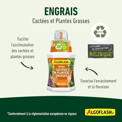 Cactus- en succulentenmeststof - ALGOFLASH - 250 ml - UAB