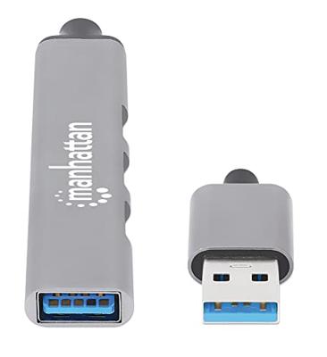 Manhattan 168427 USB 3.2 Gen 1-hub 4 poorten Grijs