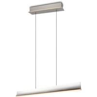 LED Hanglamp - Cinque Cimolto - 1 Lichtpunt van 41 Watt - Dimbaar - Aanpasbare Lichtkleur - Hoogteverstelling Zonder Contragewicht - Mat Nikkel - Metaal - thumbnail