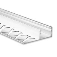 LED tegelprofiel FP2 aluminium eindprofiel 200cm max 10mm 8102034 keuze uit 3 afdekkingen Prijs per meter p/m - thumbnail