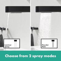 Hansgrohe Wastafelkraan Finoris 230 2 Jets Met Uittrekbare Vuistdouche Met PushOpen Mat Zwart - thumbnail