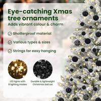 Kunstkerstboom met 300 LED Groen en Wit 180 cm PVC en Metaal - thumbnail