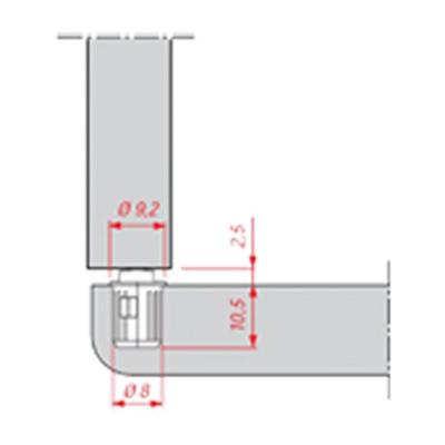 Hekna deurbuffer 8x10.5mm inboor huls boring 8mm