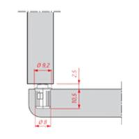 Hekna deurbuffer 8x10.5mm inboor huls boring 8mm - thumbnail