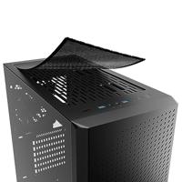 Sharkoon vs9 rgb black midi tower behuizing (zwart | 2x usb-a | 1x usb-c | rgb | tempered glass) - thumbnail