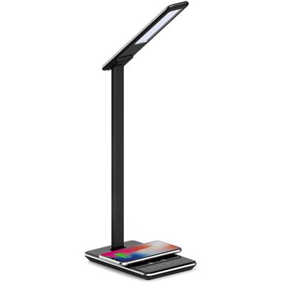 LED Bureaulamp 5W - Dimbaar met Aanpasbare Lichtkleur en Qi Oplader - Zwart