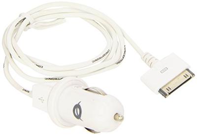 Conceptronic cusbcar2aset apple cable with car tablet charger, 2a