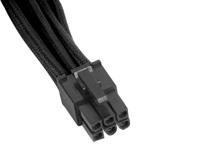 SilverStone SST-PP07-IDE6B 6-polig geventileerde verlengkabel (6-polig naar PCI-E 6-polig, 25 cm) zwart - thumbnail